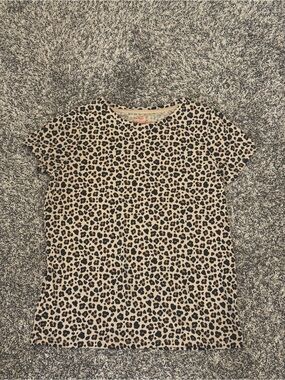 Cat & Jack Kids Leopard Print Tee - Beige & Black